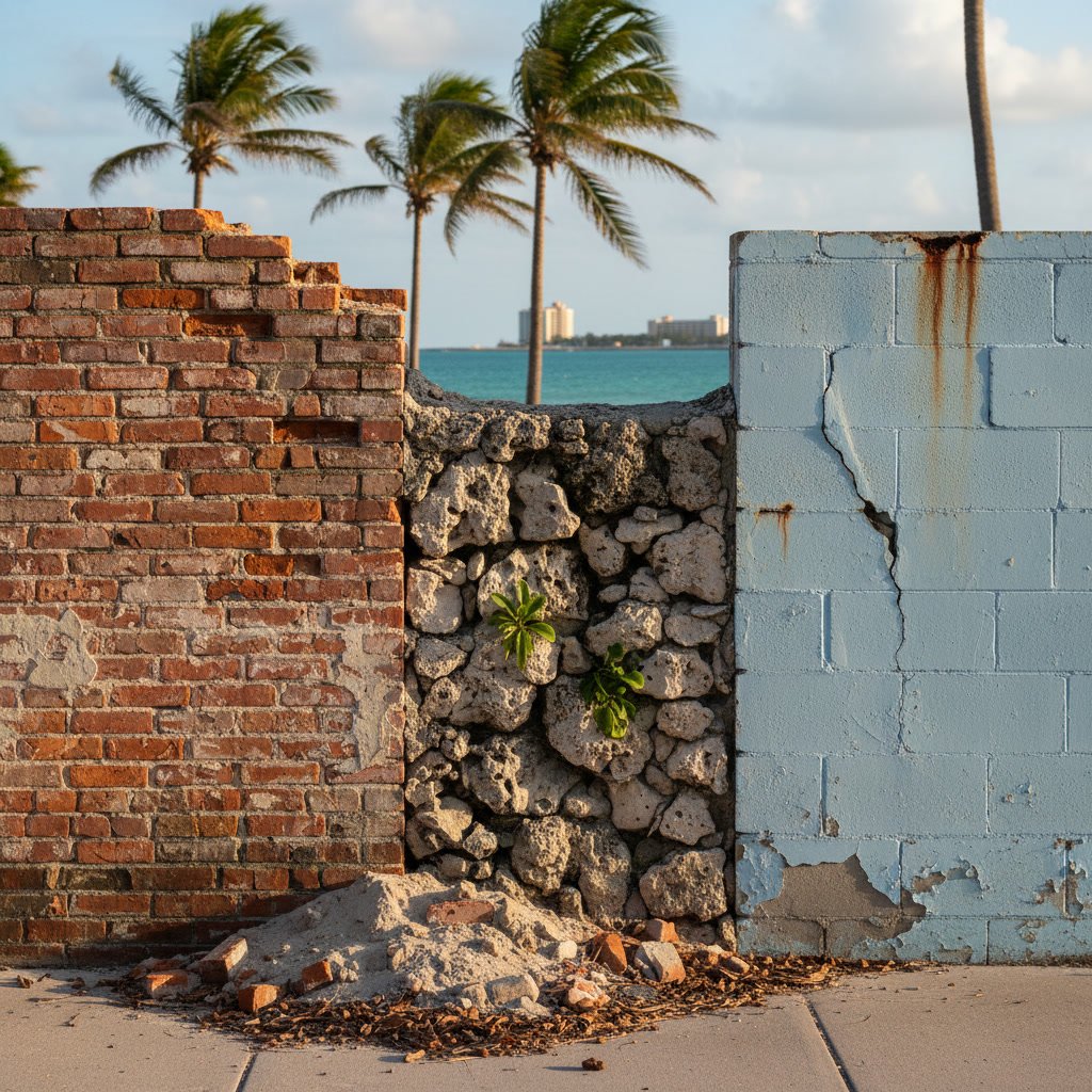Well-maintained brick stone and block structures in Riviera Beach Florida